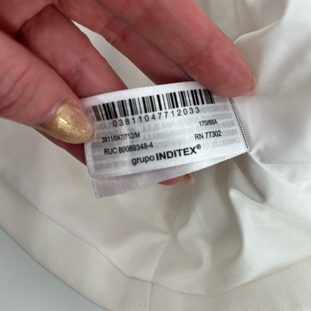 ZARA Woman Collection White Vneck Asymmetrical Sleeveless Vest Top Size M Med - Picture 11 of 13